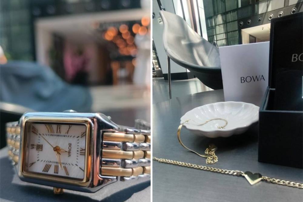 Zegarek damski BOWA Barcelona Pearl Gold Steel 23