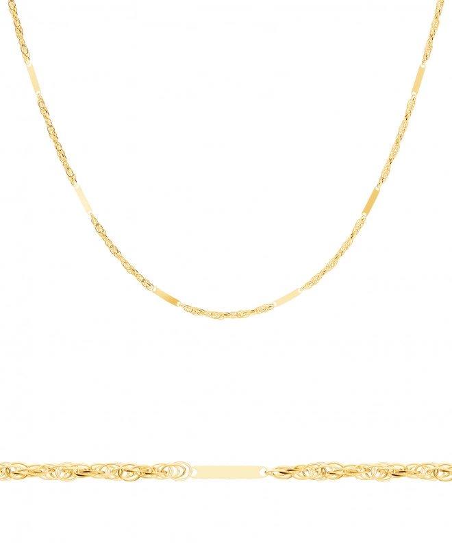 Łańcuszek Bonore 50 cm Splot Singapur ze Złota próby 585 146887