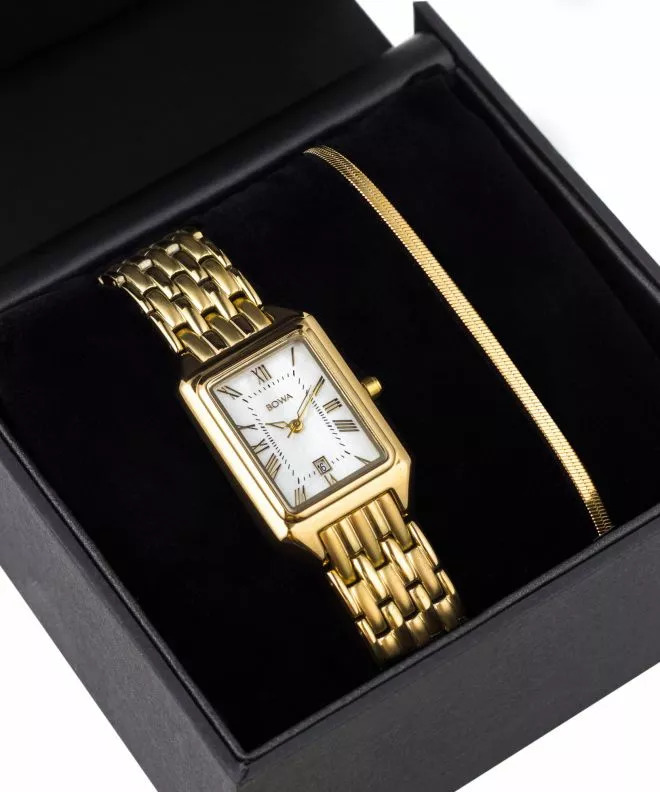 Zegarek damski BOWA Barcelona Pearl Gold Steel 23 Gift Set BC234-154-144S-419-03