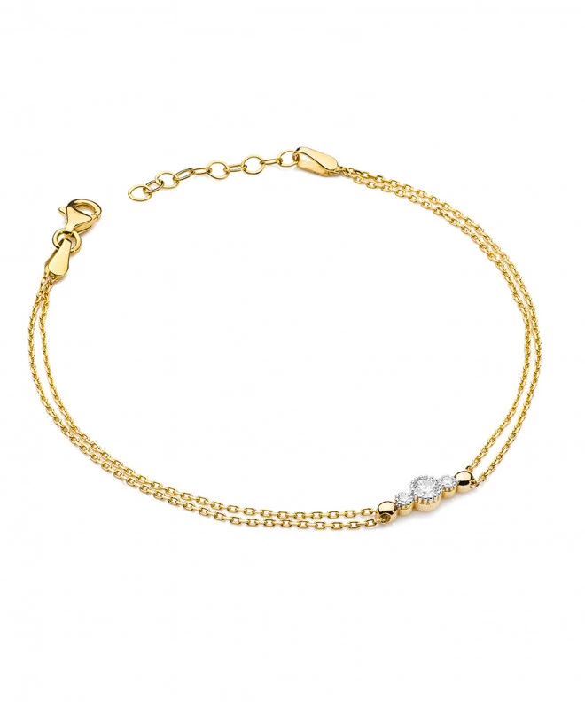 Bransoletka Bonore ze Złota próby 585 z diamentem 0,13 ct 173457