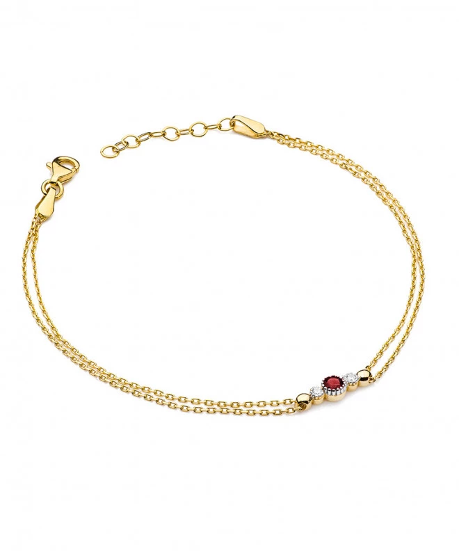 Bransoletka Bonore ze Złota próby 585 z rubinem 0,15 ct 173463