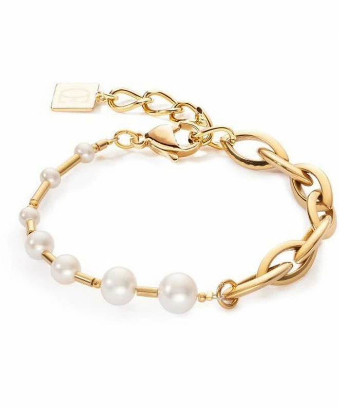 Bransoletka Coeur de Lion Navette Multiwear White-Gold 1110/30-1416