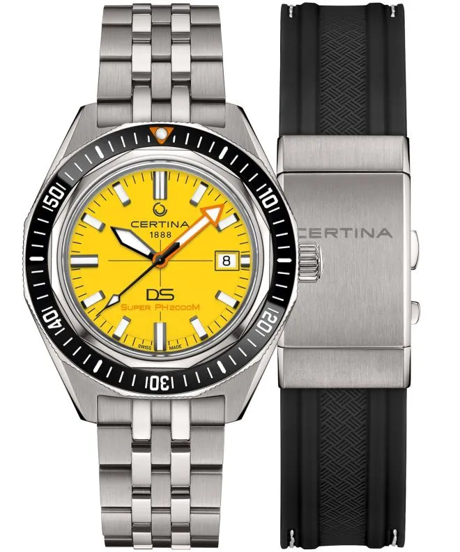 Zegarek Certina DS Heritage PH 2000M Automatic Titanium SET C050.607.44.361.02 (C0506074436102)