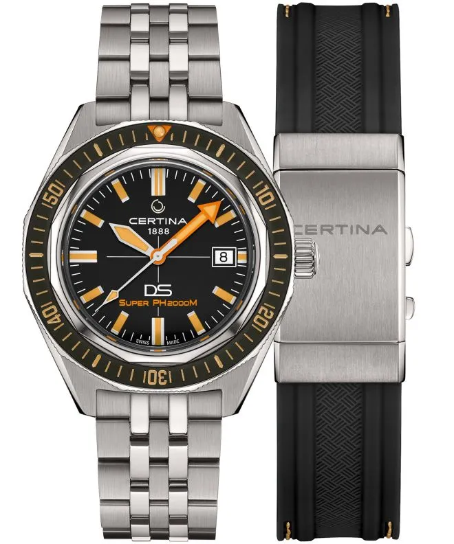 Zegarek Certina DS Heritage PH 2000M Automatic Titanium SET C050.607.44.051.02 (C0506074405102)