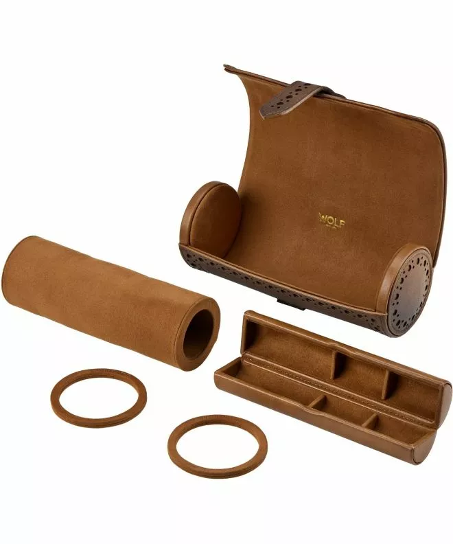 Etui Wolf Brogue Triple na 3 zegarki z kapsułą na biżuterię 443306
