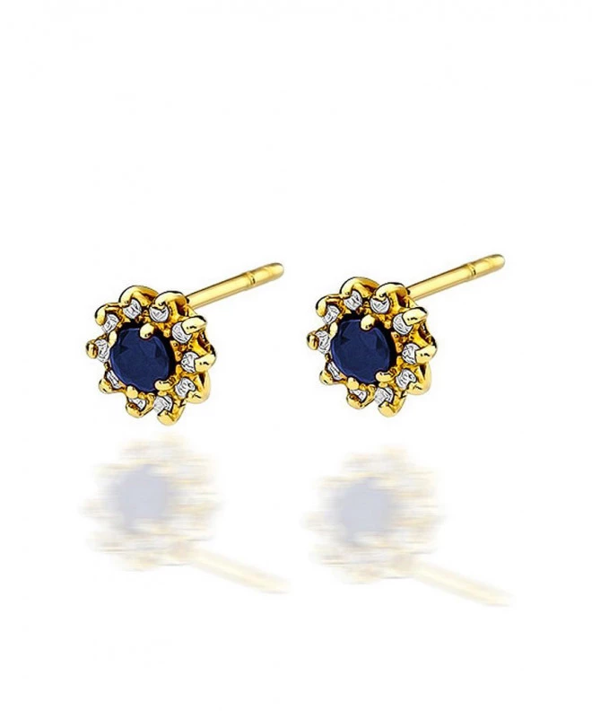 Kolczyki Bonore ze złota próby 585 z szafirem 0,15 ct 128712