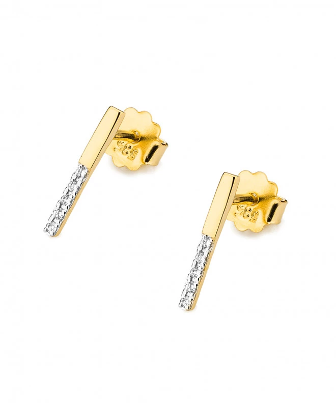 Kolczyki Bonore ze Złota próby 585 z diamentem 0,05 ct 173486