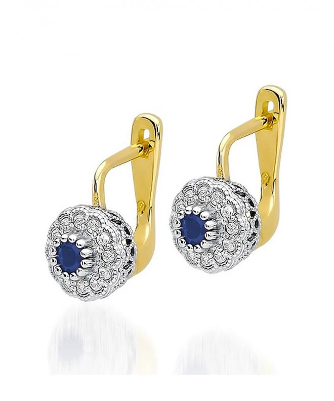 Kolczyki Bonore ze złota próby 585 z szafirem 0,15 ct 128714
