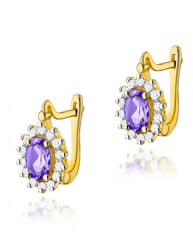 Kolczyki Bonore ze Złota próby 585 z ametystem 0,8 ct 173879