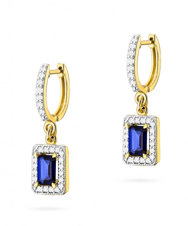 Kolczyki Bonore ze Złota próby 585 z szafirem 1,2 ct 173922