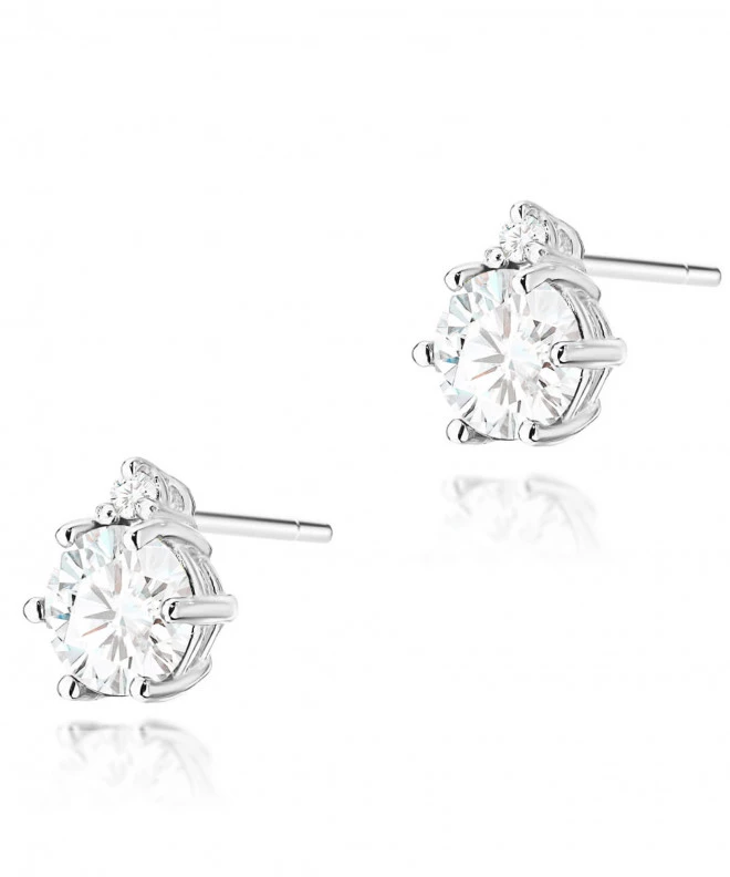 Kolczyki Bonore ze Złota próby 585 z białym szafirem 1,2 ct 173932