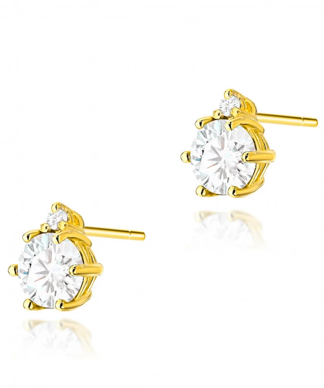 Kolczyki Bonore ze Złota próby 585 z białym szafirem 1,2 ct 173931