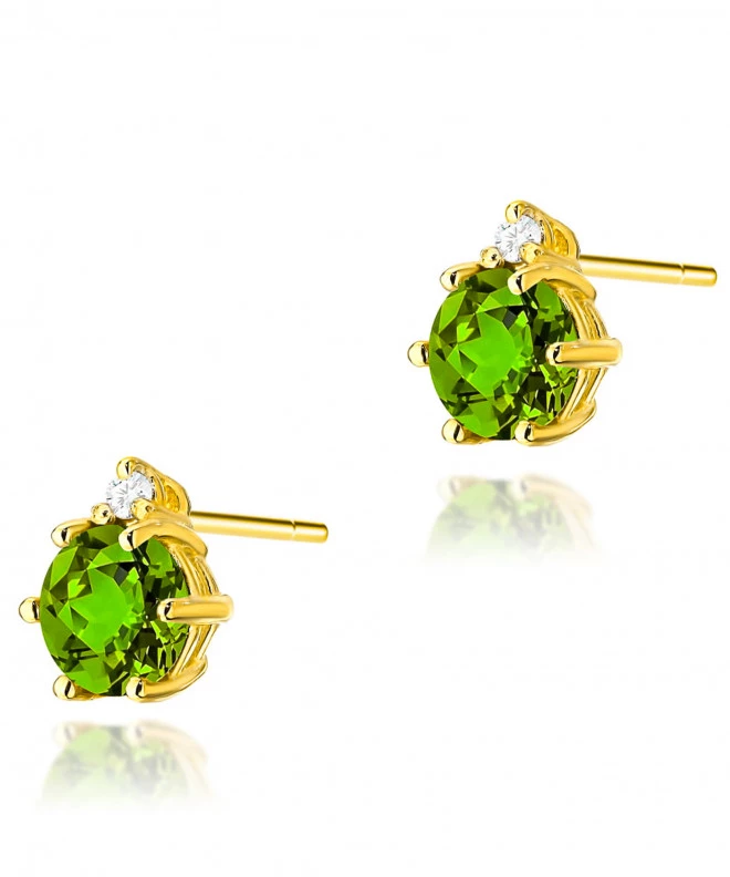 Kolczyki Bonore ze Złota próby 585 z oliwinem 1,2 ct 173940