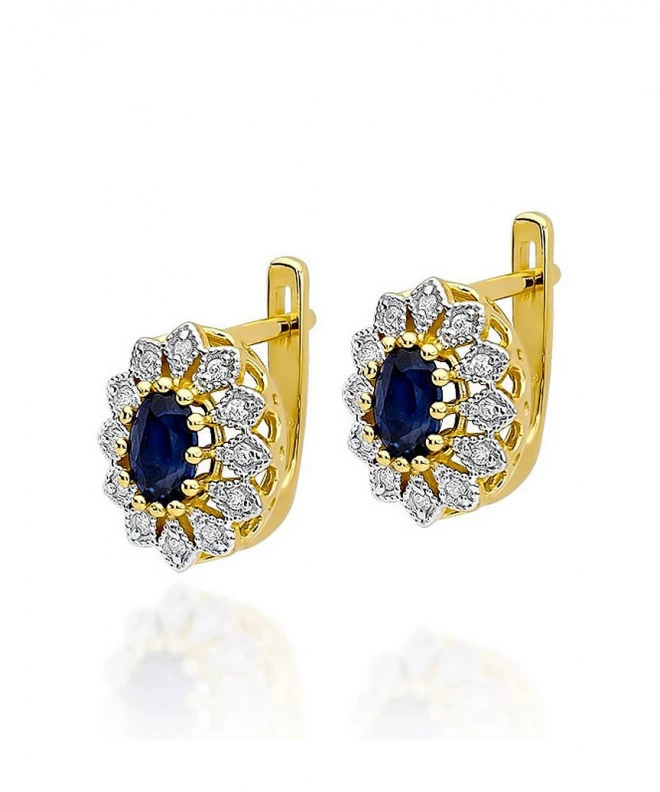 Kolczyki Bonore ze złota próby 585 z szafirem 0,7 ct 128716