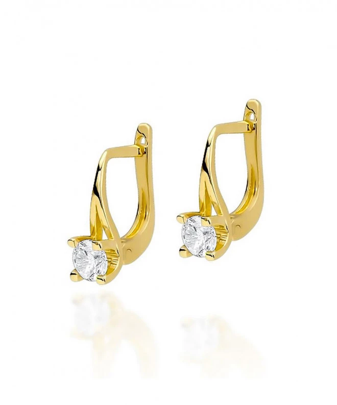 Kolczyki Bonore ze złota próby 585 z diamentem 0,2 ct 128679