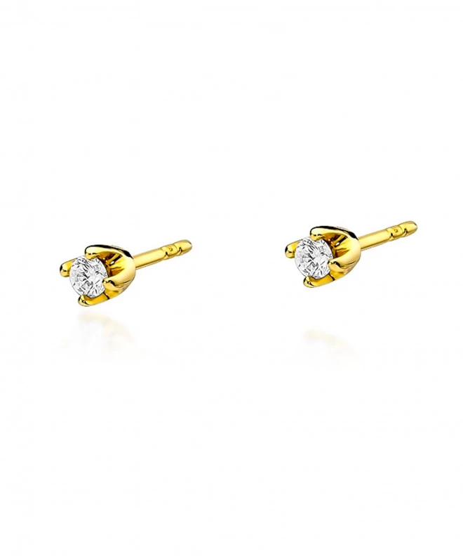 Kolczyki Bonore ze Złota próby 585 z diamentem 0,16 ct 173061