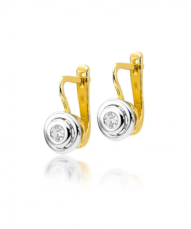 Kolczyki Bonore ze Złota próby 585 z diamentem 0,2 ct 173185