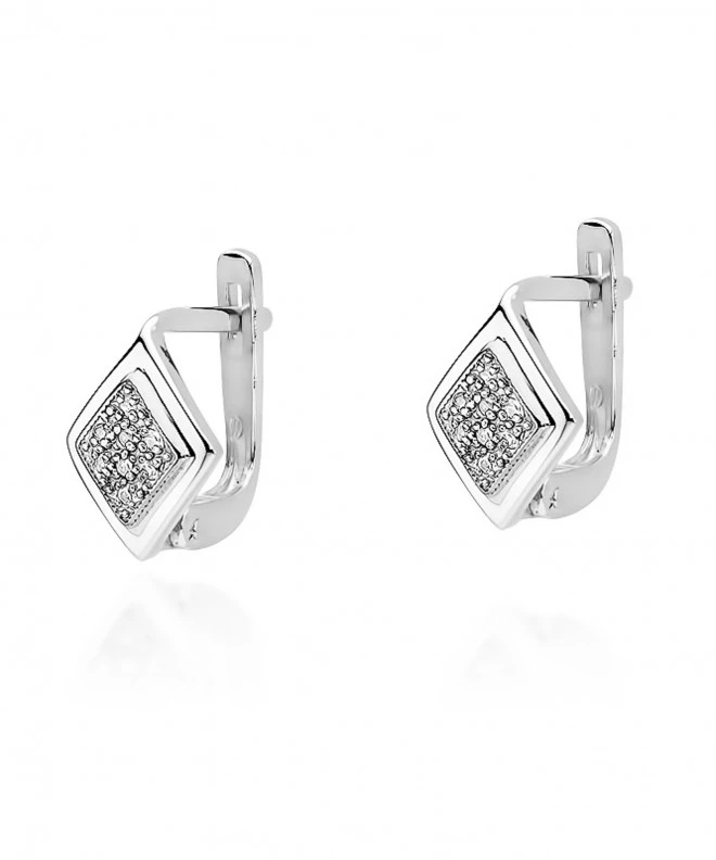 Kolczyki Bonore ze Złota próby 585 z diamentem 0,08 ct 173184