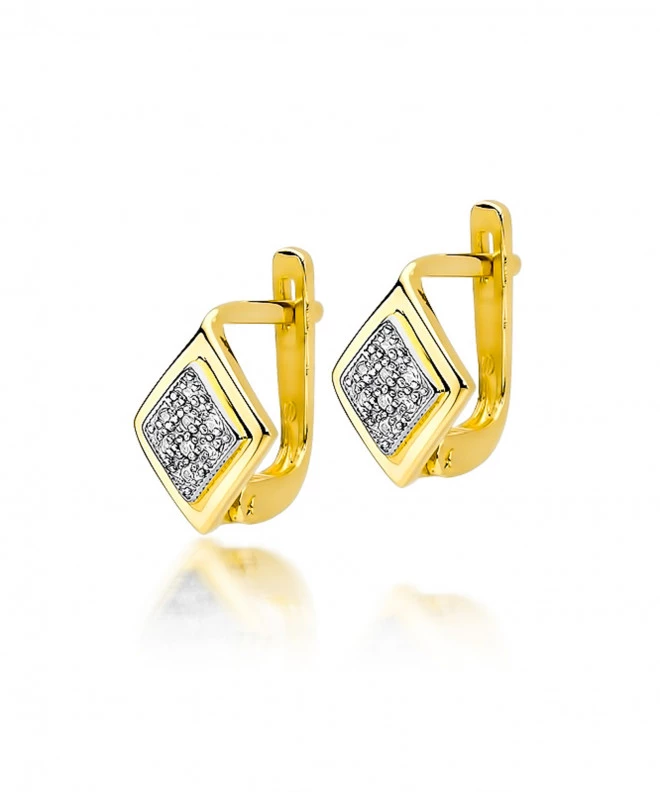 Kolczyki Bonore ze Złota próby 585 z diamentem 0,08 ct 173183