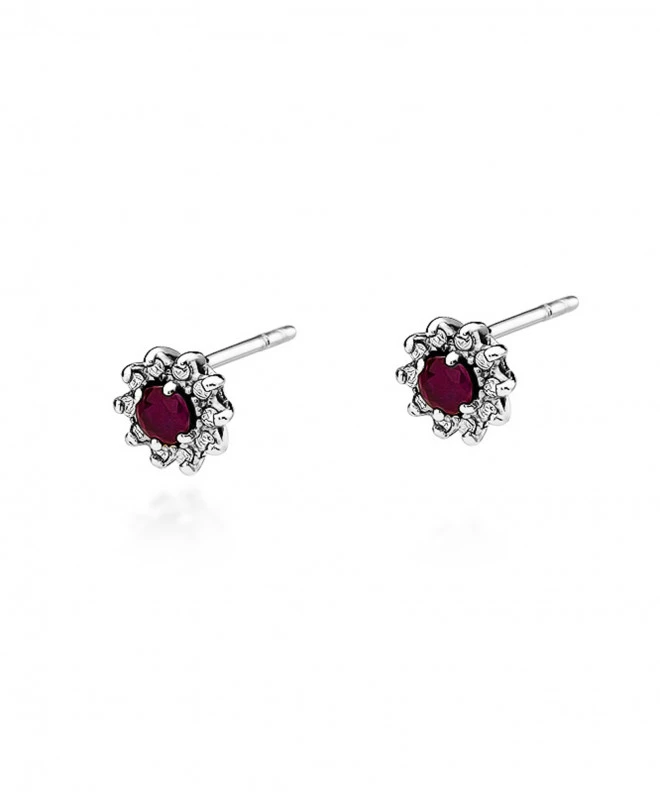 Kolczyki Bonore ze Złota próby 585 z rubinem 0,3 ct 173098