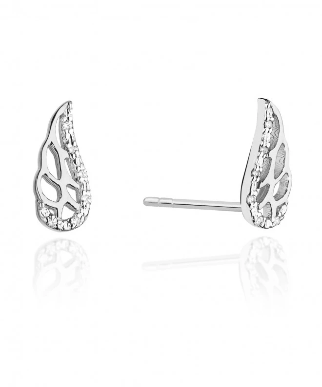 Kolczyki Bonore ze Złota próby 585 z diamentem 0,06 ct 173294