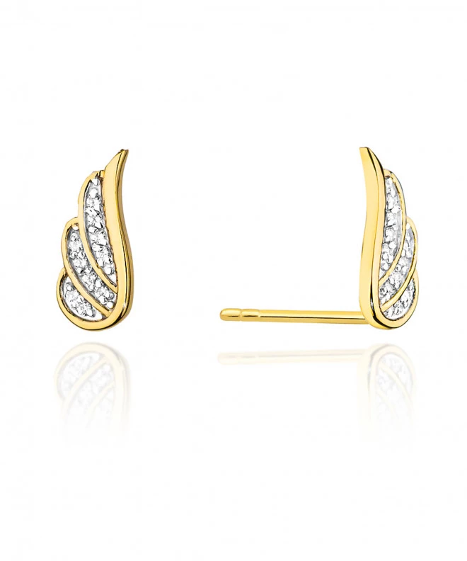 Kolczyki Bonore ze Złota próby 585 z diamentem 0,1 ct 173296