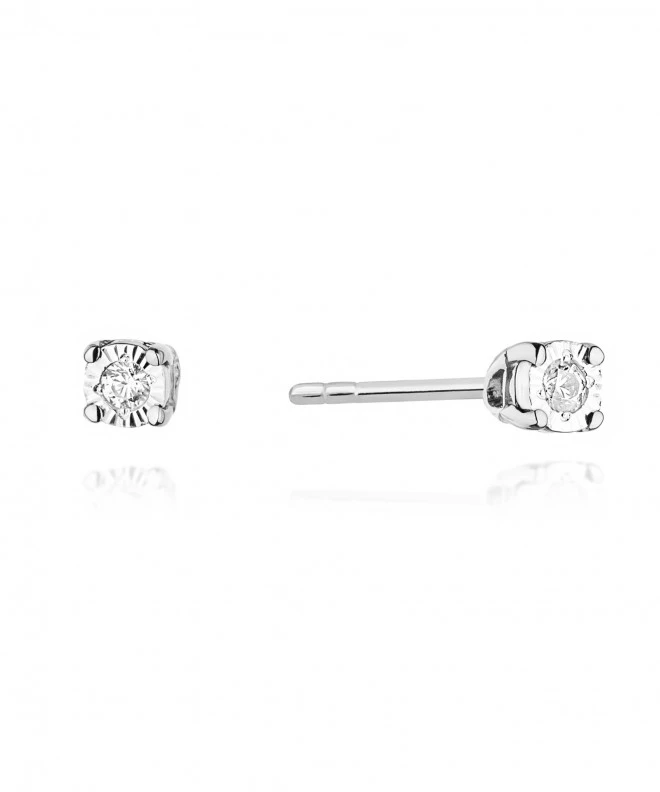Kolczyki Bonore ze Złota próby 585 z diamentem 0,06 ct 173318