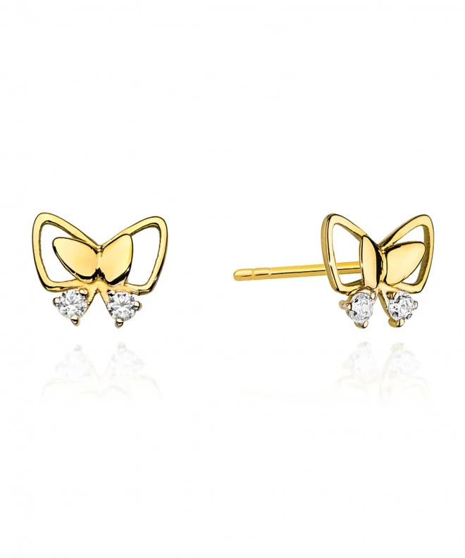 Kolczyki Bonore ze Złota próby 585 z diamentem 0,08 ct 173356