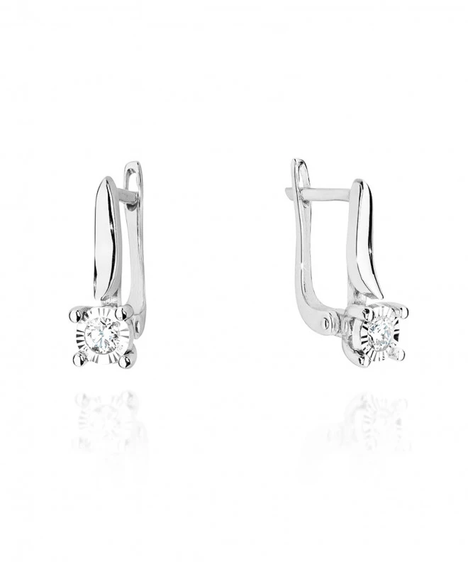 Kolczyki Bonore ze Złota próby 585 z diamentem 0,16 ct 173394