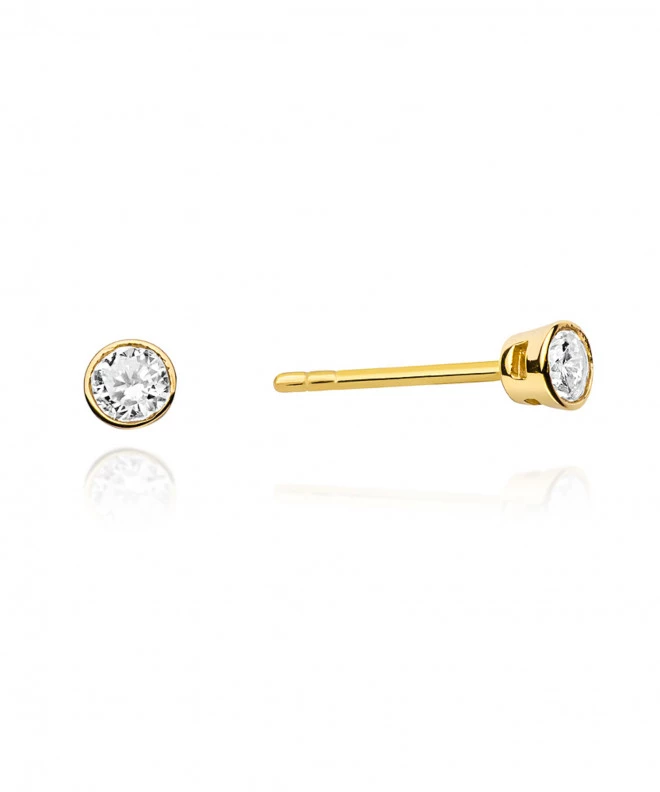 Kolczyki Bonore ze Złota próby 585 z diamentem 0,2 ct 173364