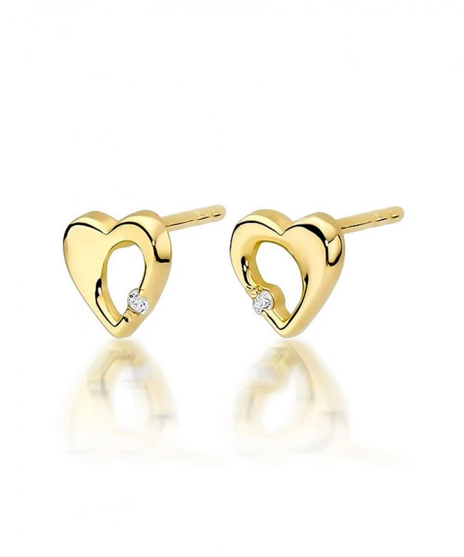 Kolczyki Bonore ze złota próby 585 z diamentem 0,0086 ct 128614