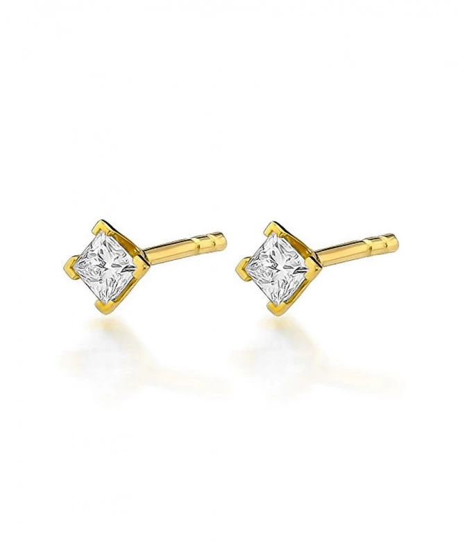 Kolczyki Bonore ze złota próby 585 z diamentem 0,15 ct 128631