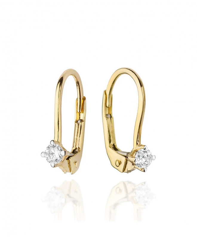 Kolczyki Bonore ze złota próby 585 z diamentem 0,07 ct 128648