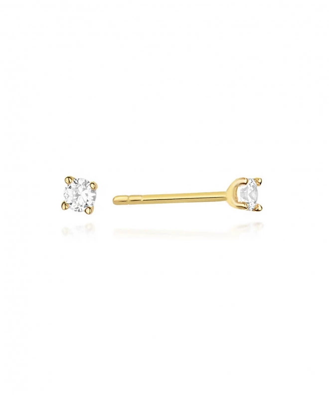 Kolczyki Bonore ze złota próby 585 z diamentem 0,04 ct 128661