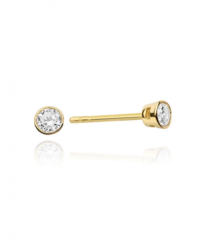Kolczyki Bonore ze złota próby 585 z diamentem 0,1 ct 128662