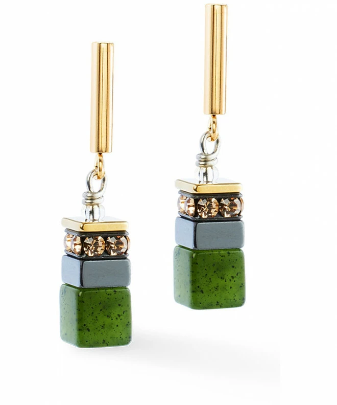 Kolczyki Coeur de Lion GeoCUBE® Iconic Precious Motion Forest 3017/21-0500