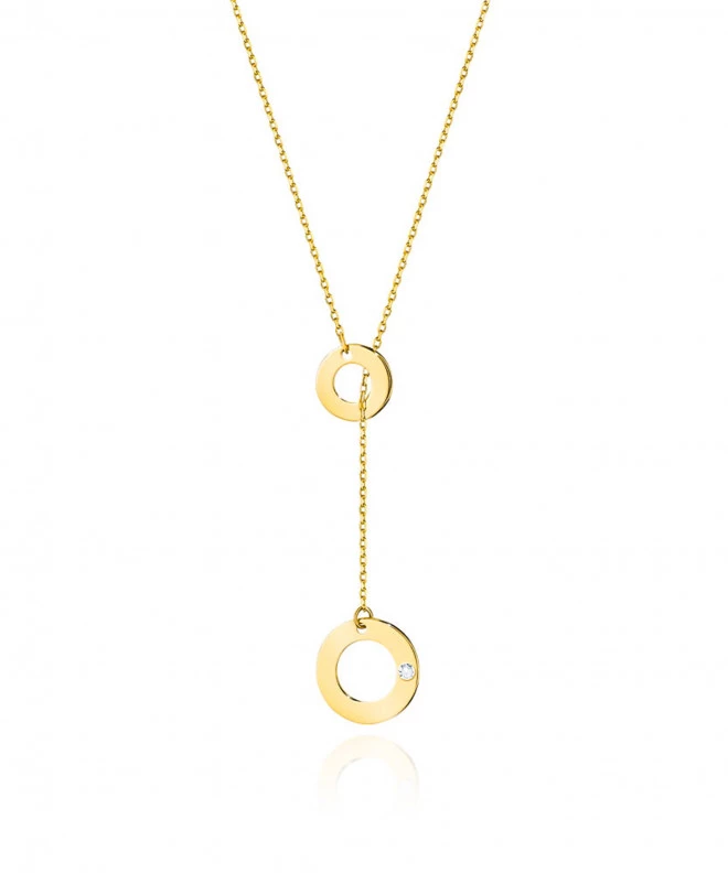 Łańcuszek Bonore 46 + 6 cm ze Złota próby 585 z diamentem 0,0145 ct 173560