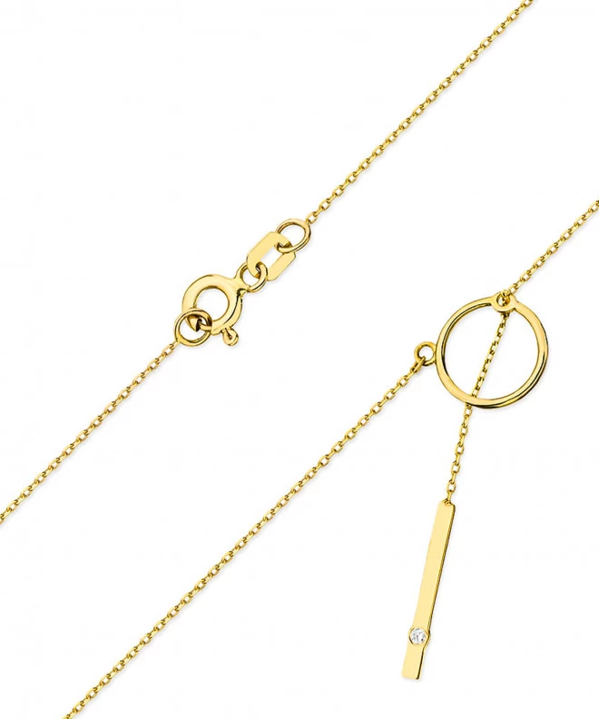 Łańcuszek Bonore 454 + 6 cm ze Złota próby 585 z diamentem 0,0145 ct 173566