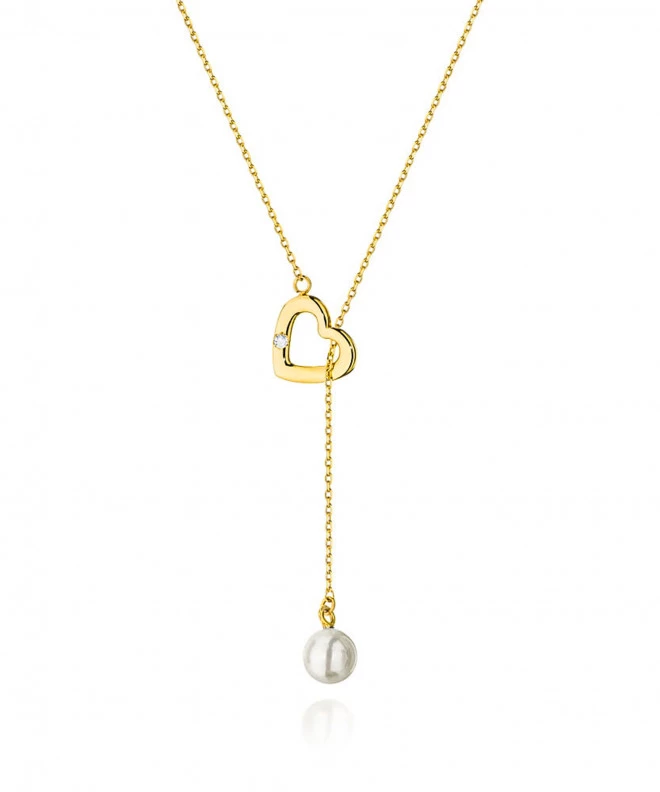 Łańcuszek Bonore 46 + 3 cm ze Złota próby 585 z diamentem 0,01 ct 173572