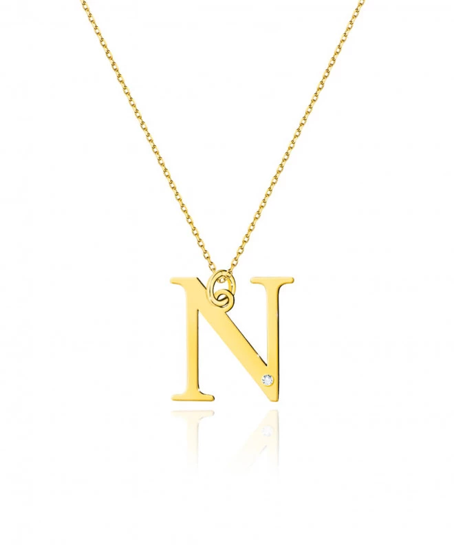 Łańcuszek Bonore 42 - 45 cm ze Złota próby 585 z diamentem 0,005 ct 173661