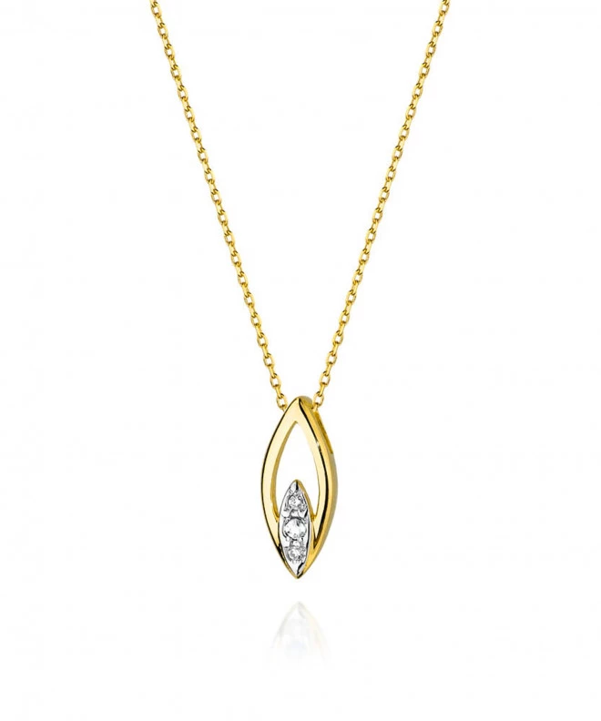 Łańcuszek Bonore 42 - 45 cm ze Złota próby 585 z diamentem 0,08 ct 173683