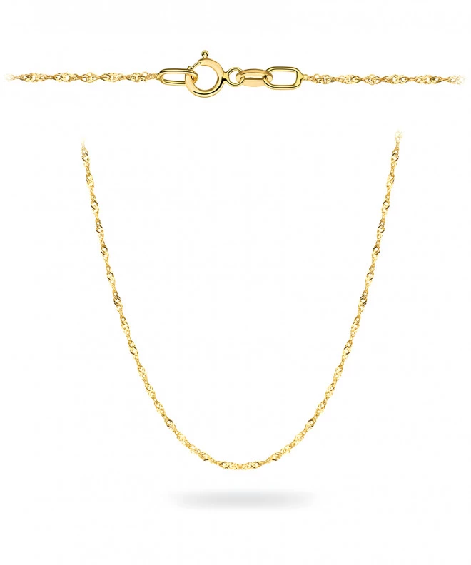 Łańcuszek Bonore 50 cm Splot Singapur ze Złota próby 585 147617