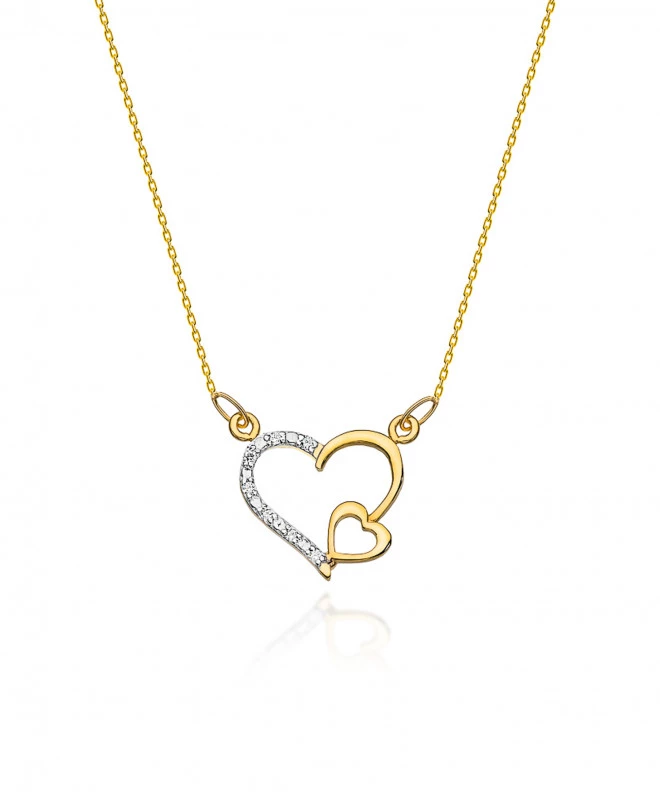 Łańcuszek Bonore 42 - 45 cm ze Złota próby 585 z diamentem 0,03 ct 173225