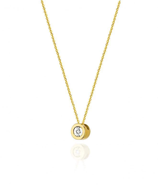 Łańcuszek Bonore 42 - 45 cm ze Złota próby 585 z diamentem 0,0145 ct 173268