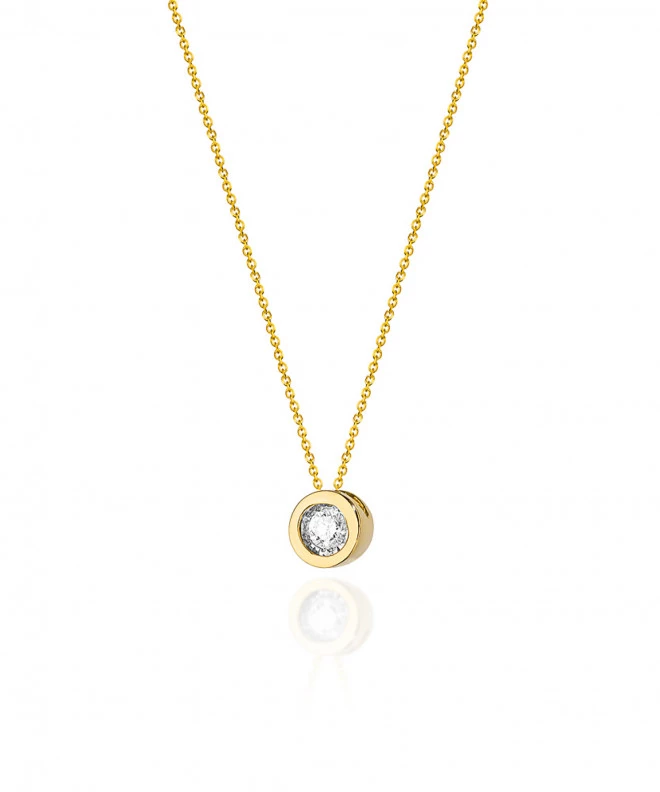 Łańcuszek Bonore 42 - 45 cm ze Złota próby 585 z diamentem 0,08 ct 173275