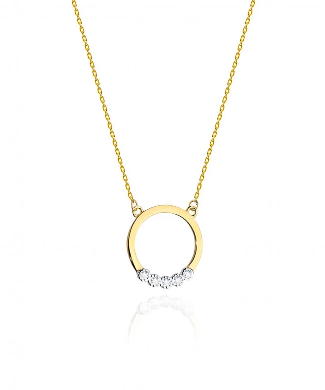 Łańcuszek Bonore 42 - 45 cm ze Złota próby 585 z diamentem 0,045 ct 173374