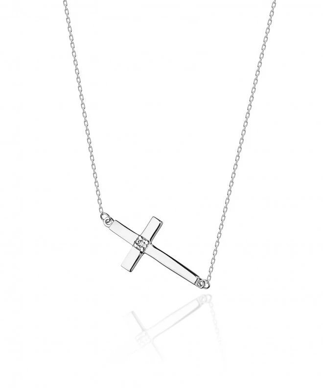 Łańcuszek Bonore 42 - 45 cm ze Złota próby 585 z diamentem 0,005 ct 173385
