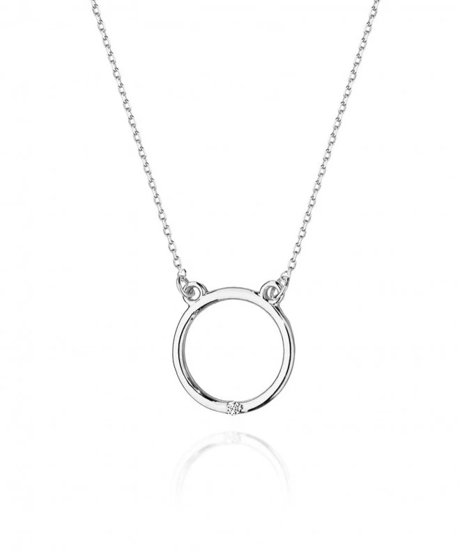 Łańcuszek Bonore 42 - 45 cm ze Złota próby 585 z diamentem 0,01 ct 173402