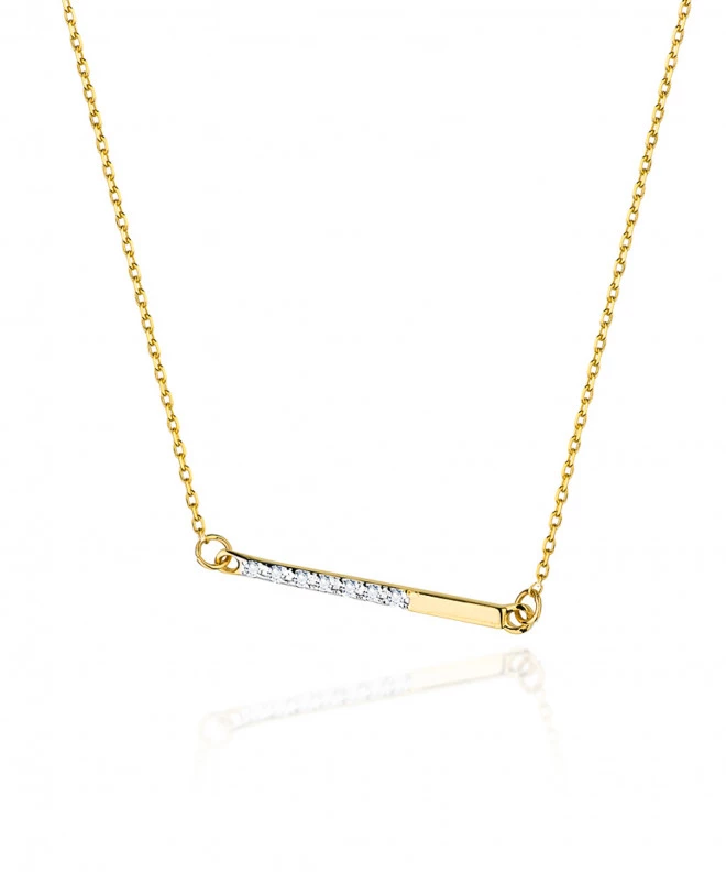 Łańcuszek Bonore 42 - 45 cm ze Złota próby 585 z diamentem 0,03 ct 173403