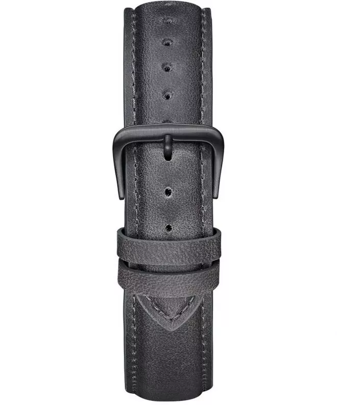 Pasek Meller Grey Black Leather 20 mm NST-1GREY